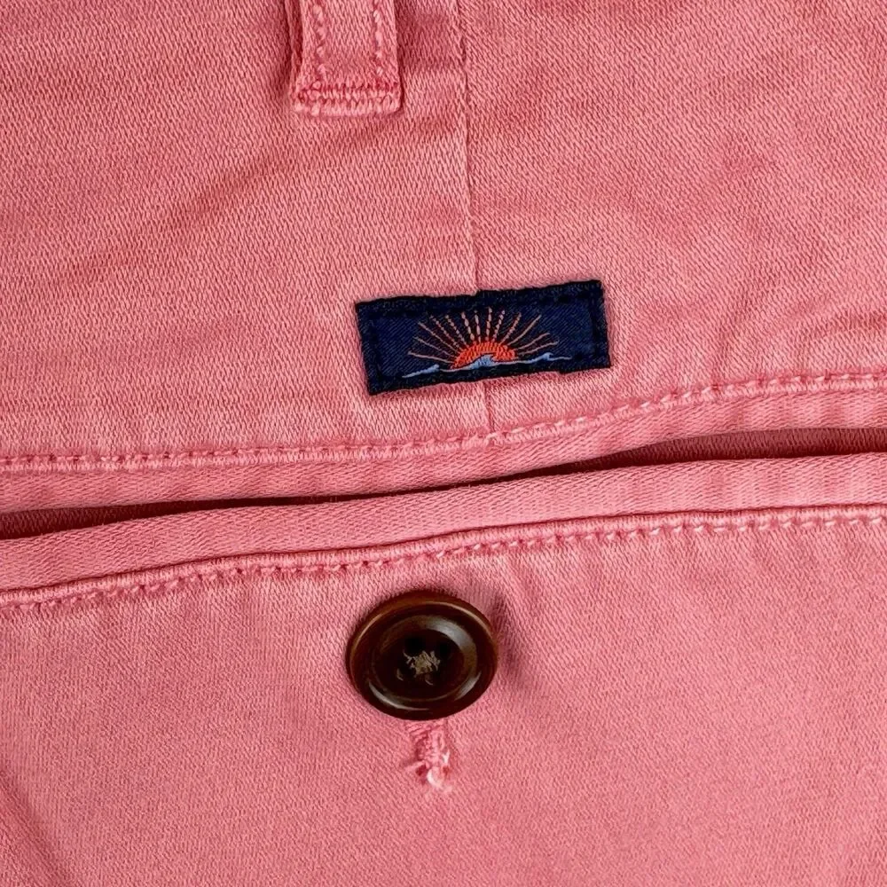 Faherty Chino Shorts Men's Size 31 Faded Red Casual Golf Cotton Blend Stretch